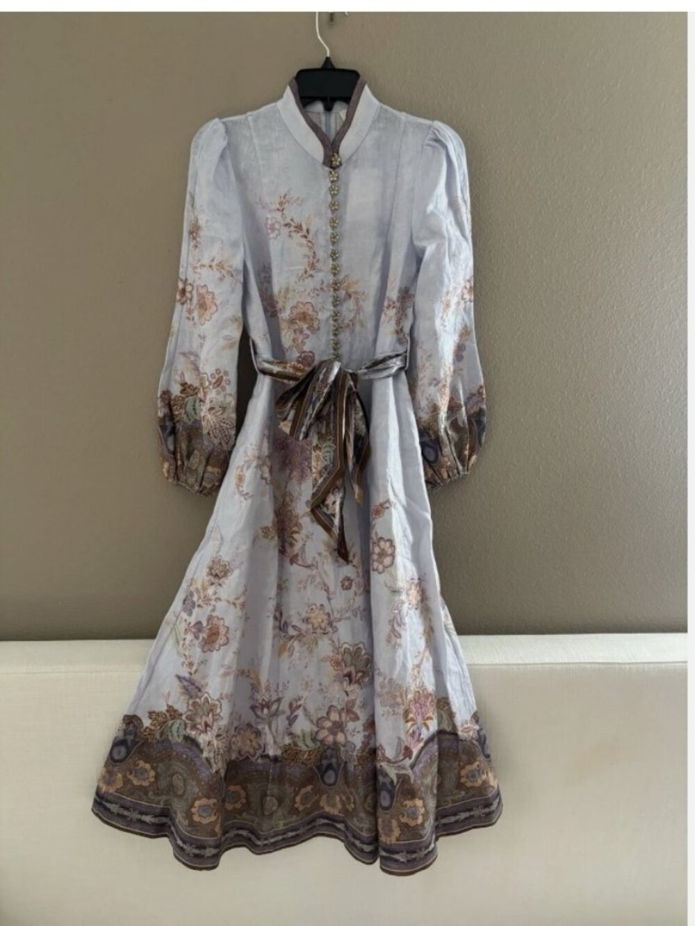NWT Authentic Zimmermann Luna Button Midi Dress sz AU 2/US 6-8